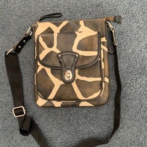 Giraffe print purse
